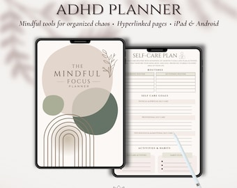 ADHD Planner for Adults: Mindful Focus, Weekly & Daily (Digital Download)