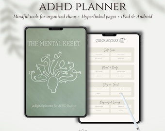 ADHD Digital Planner for Adults: Minimalist Daily Organizer