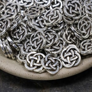 Celtic Knot Jewelry Connector - Antique Silver Connector - Jewelry Findings - Qty 30