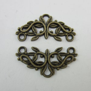 18 Connector links Antique bronze jewelry connectors jewelry findings components 28mm x 15mm x 2mm