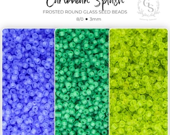 Caribbean Splash 8/0 Rocailles, Mischung aus mattiertem Glas für Armbänder, Ohrringe und Webperlen