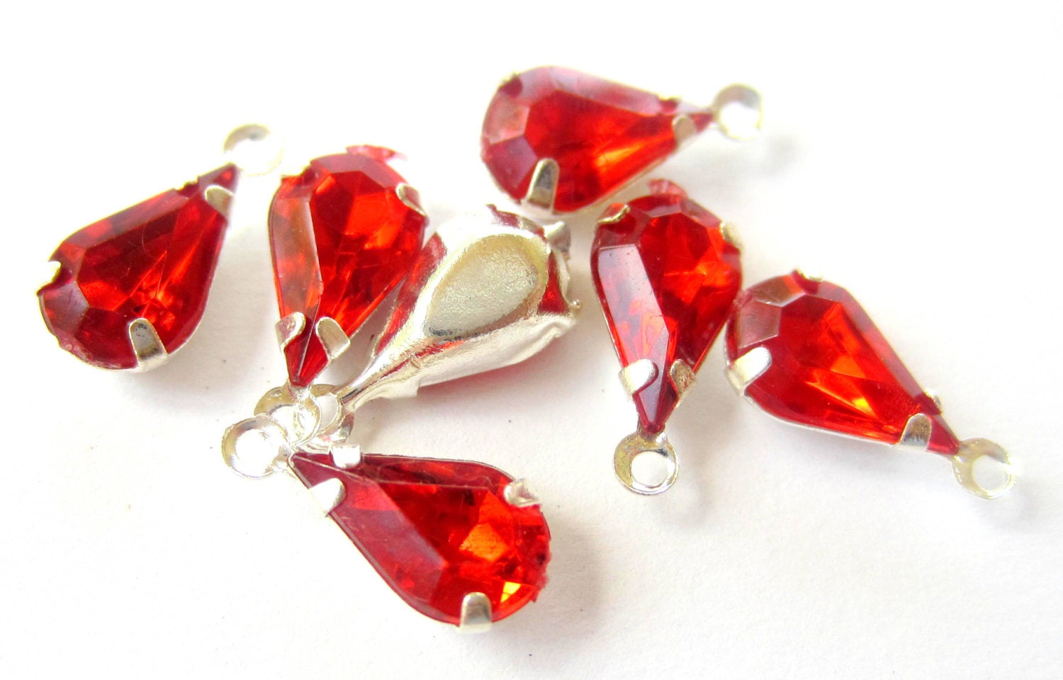 Pendente A Goccia In Vetro Di Murano Rosso E Avventurina | Linea Italia - Foto 13