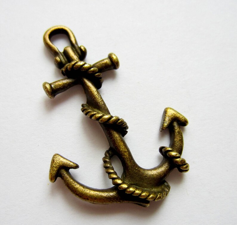 Anchor Charms 6 Antique Bronze Metal Jewelry Making Supplies Etsy