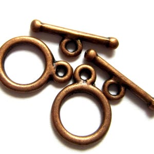 Antique Copper toggles Classic jewelry toggles antique copper jewelry findings nickel lead free 10mm x 14mm Qty 16
