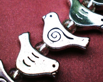 10 bird bead jewelry charms 10x15mm supplies