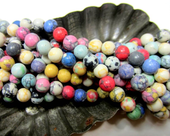 1 Strand Assorted Gemstone Beads 6mm Natural Organic Earth Colors Stone Beads Jewelry Supply Beadwork 15 Inch Strand Etsy