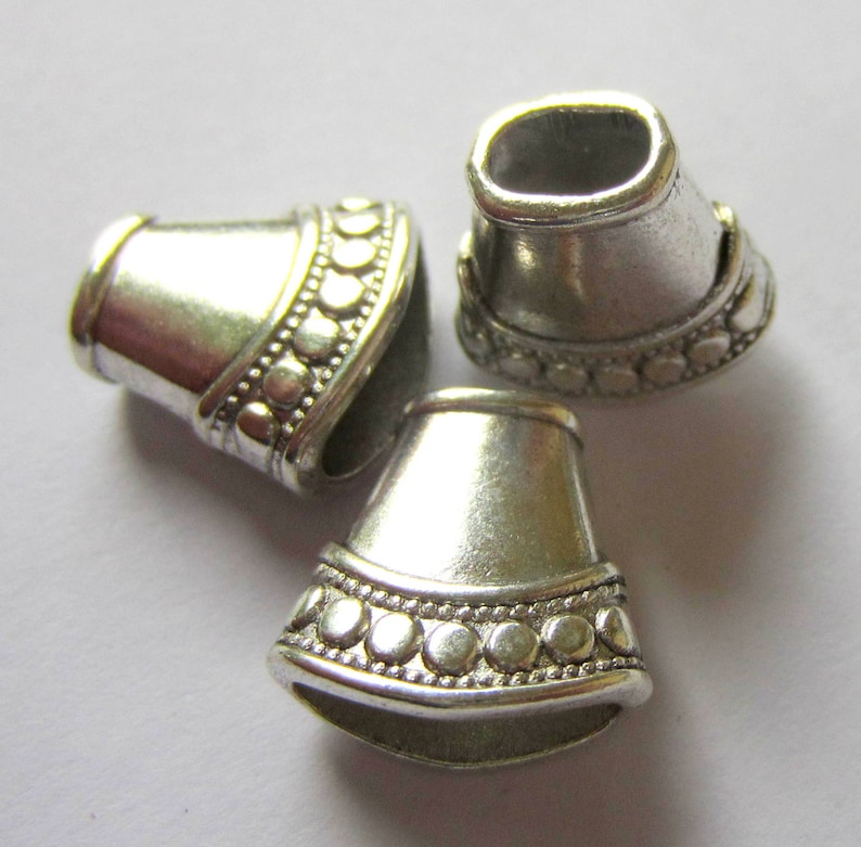 18 Silver Bead Caps Bali Cone Jewelry Making 16mm X 15.5mm Etsy