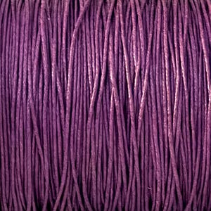 Deep Purple Waxed Cotton Cord, 1mm String for Braided Bracelet Jewelry Making, Macrame Craft Supply, 5, 15, or 25 Yards