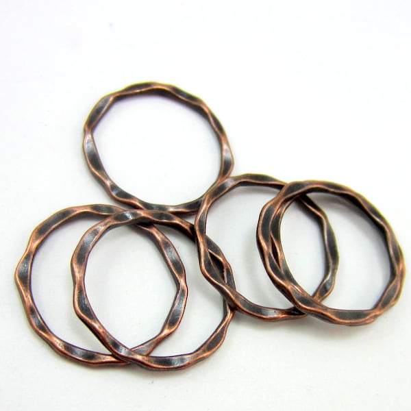 20 Copper linking rings circle frame connectors