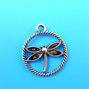 Silver Dragonfly Charms, Small Alloy Embellishments For Earrings, Bracelets, Scrapbooking, Hair Bows Or Crafts, Whimsical Jewelry, Qty: 10
