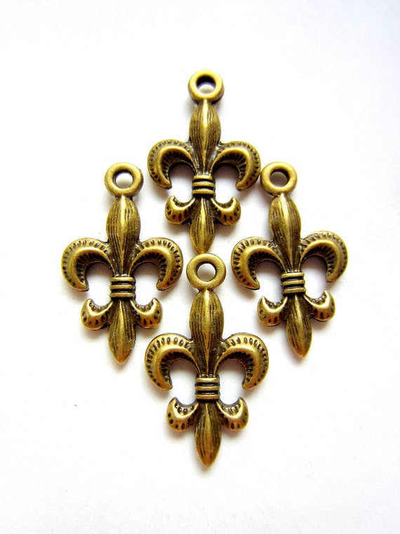 Lot De 100 Pendentifs Breloques Fleurs Couleur Bronze - Création Bijoux DIY - Neuf