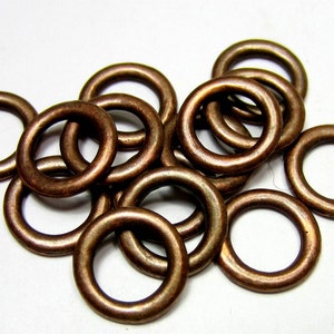24 anéis conectores circulares elos de joias de cobre antigo furo de 14,5 mm 10 mm descobertas de metal para fabricação de joias