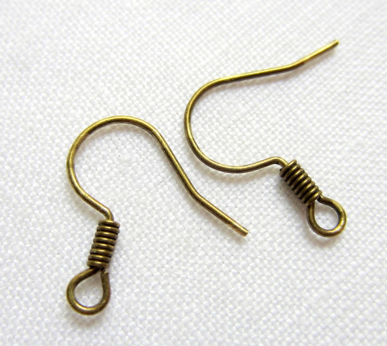 60 Antique bronze Earring earwire hooks french style jewelry Etsy