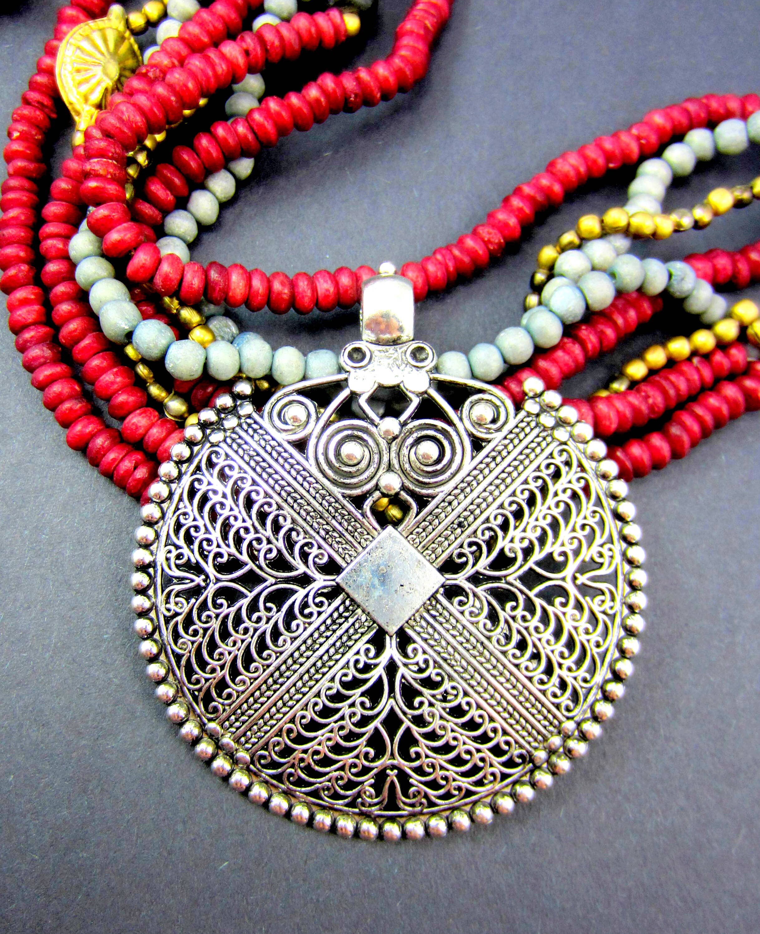 Antique silver Pendant charm gypsy jewelry enhancer LG 74mm x Etsy