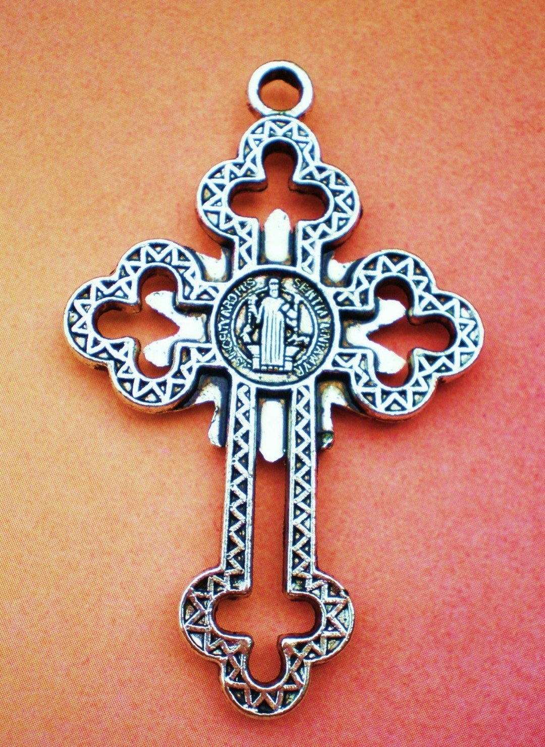 1 Double Sided Rosary Cross, Pendant Cross, Religious Cross Etsy