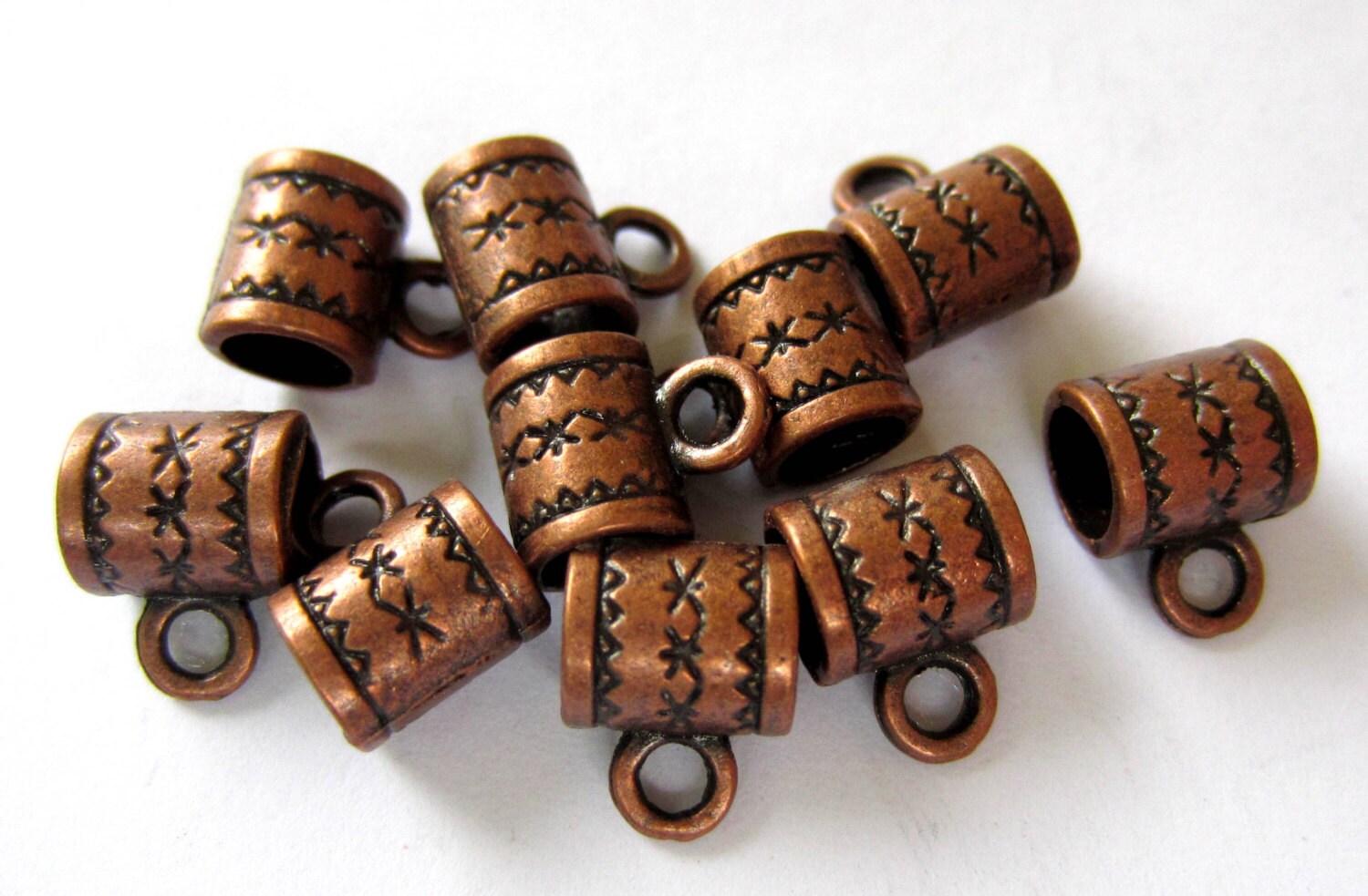 28 Copper Charm Hangers Jewelry Making Supplies Pendant Etsy