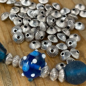 24 Antique Silver Spacer Bead Tibetan Style Spacer Bead Jewelry Finding, 7.8mm x 5mm