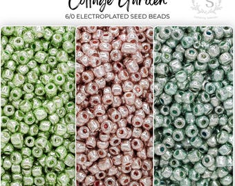Cottage Garden Curated Rocailles Mix, 6/0 Galvanisierte Glasperlen