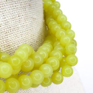 36 Butter Jade Beads 6mm supplies