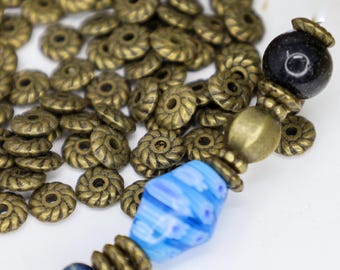 Crafans Distanziatori Per Perline In Stile Tibetano, In Bronzo Antico