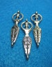 10 Antique silver Goddess charms pegan Goddess Mother earth pendants yoga female double sided jewelry connector supply 