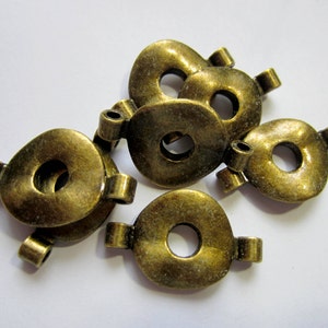 12 jewelry connector pendants antique bronze lead free 3527