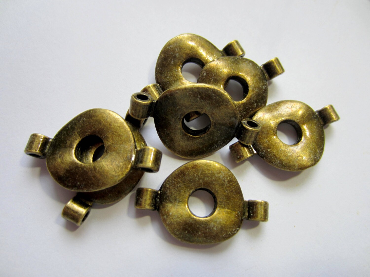 12 Jewelry Connector Pendants Antique Bronze Lead Free 3527 Etsy