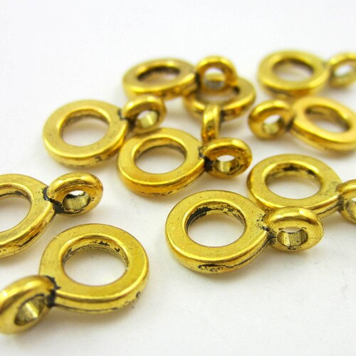 30 Bead Hangers Jewelry Making Supply Antique Silver Charm Etsy