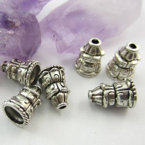 18 Cone bead caps antique silver jewelry ends Tibetan  style jewelry finding silver  tassel cover metal cord ends