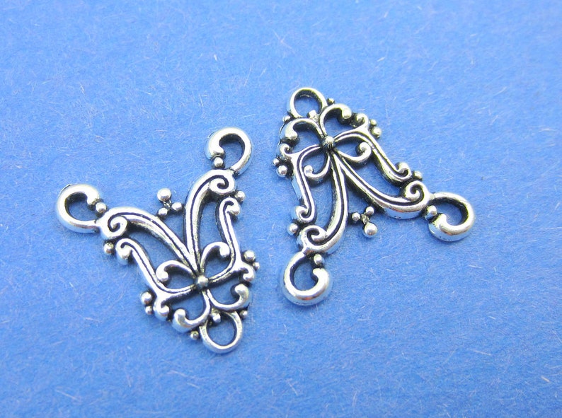 18 Jewelry Connectors Antique Silver Connector Links Jewelry Etsy