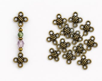 Liebesknoten-Verbinder, chinesisches Knotenglied, antikes Bronze-Kronleuchter-Element, Schmuckherstellung