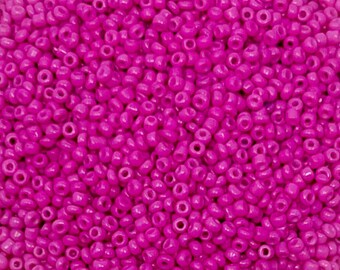 Fuchsiafarbene Glasperlen, Glaszwischenraumperlen, Webperlenzubehör, rosa Glasperlen