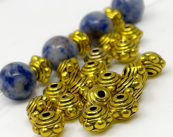 24 Beads antique gold no lead nickel free metal Diy jewelry  supplies