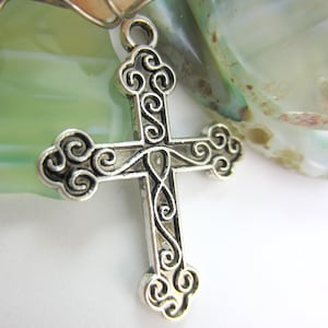 16 Silver cross charms, sm. cross charms,cross pendants,28mm x 30mm religious pendants