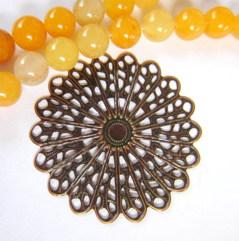 10 Filigree Jewelry Findings Antique Copper Medallion Etsy