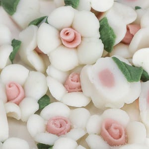 White Porcelain rose 9mm x 8mm victorian jewelry embellishments wedding flowers handmade cabochon flower 8pc