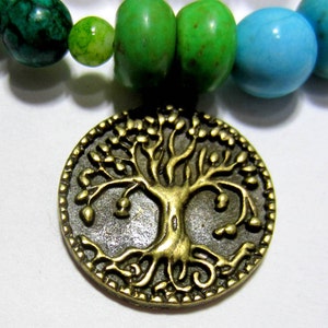 6 bronze Tree of life pendants meditation jewelry yoga charms 22mm x 18mm Tree of life charms