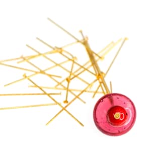 Gold Metal Flat Head Pins, 28mm Wire Components, Jewelry Making Supplies