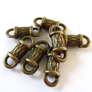 18 Bronze jewelry connectors antique bronze links 6mm x 15mm x 5mm