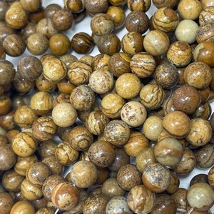 Picture jasper beads 8mm gemstone jewelry supplies strand 1 Strand/45 beads