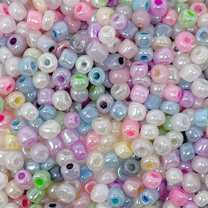 Mixed Pastel Colored Glass Seed Beads for Jewelry Making 50g