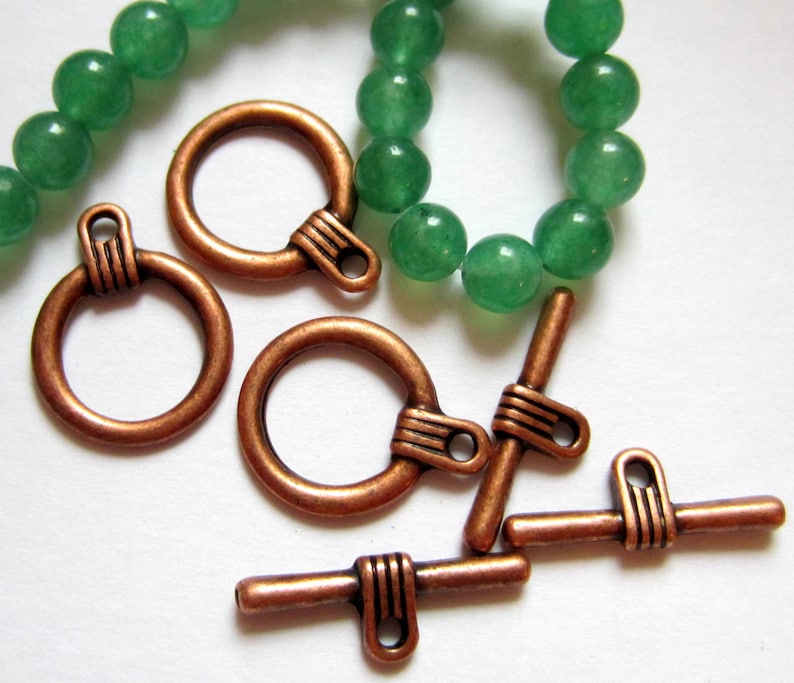 12 Classic Jewelry Toggles Antique Copper Jewelry Findings Etsy