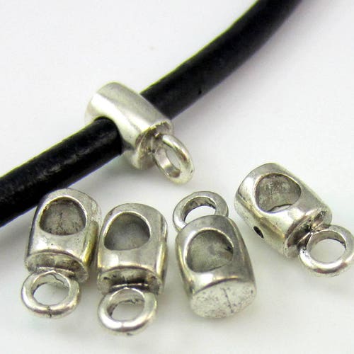 30 Bead Hangers Jewelry Making Supplies Antique Silver Charm Etsy