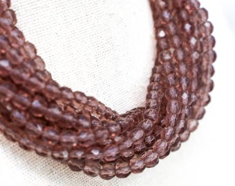Vintage Rose, Faceted Glass Rondelle Beads, 6x5.5mm, Spacer Beads for Jewelry Making, Blush Pink, Czech Style Look, Qty: 1 Strand (60pcs)