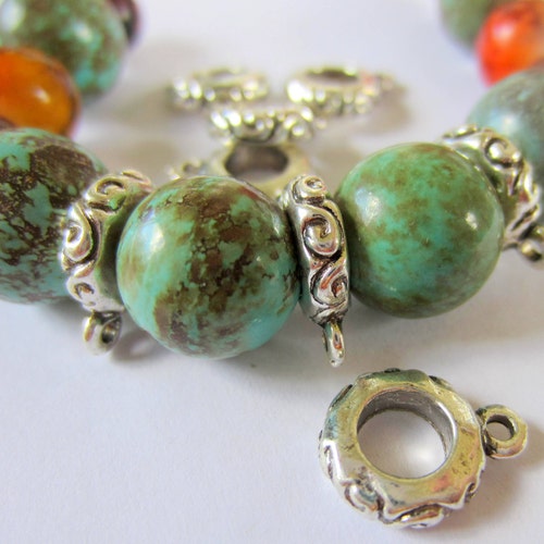 30 Bead Hangers Jewelry Making Supplies Antique Silver Charm Etsy