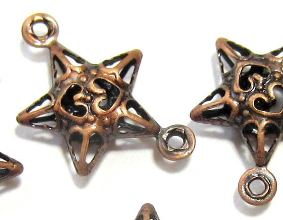 G23962 32x24mm 4 Antique copper charms connector Antique copper plated charms