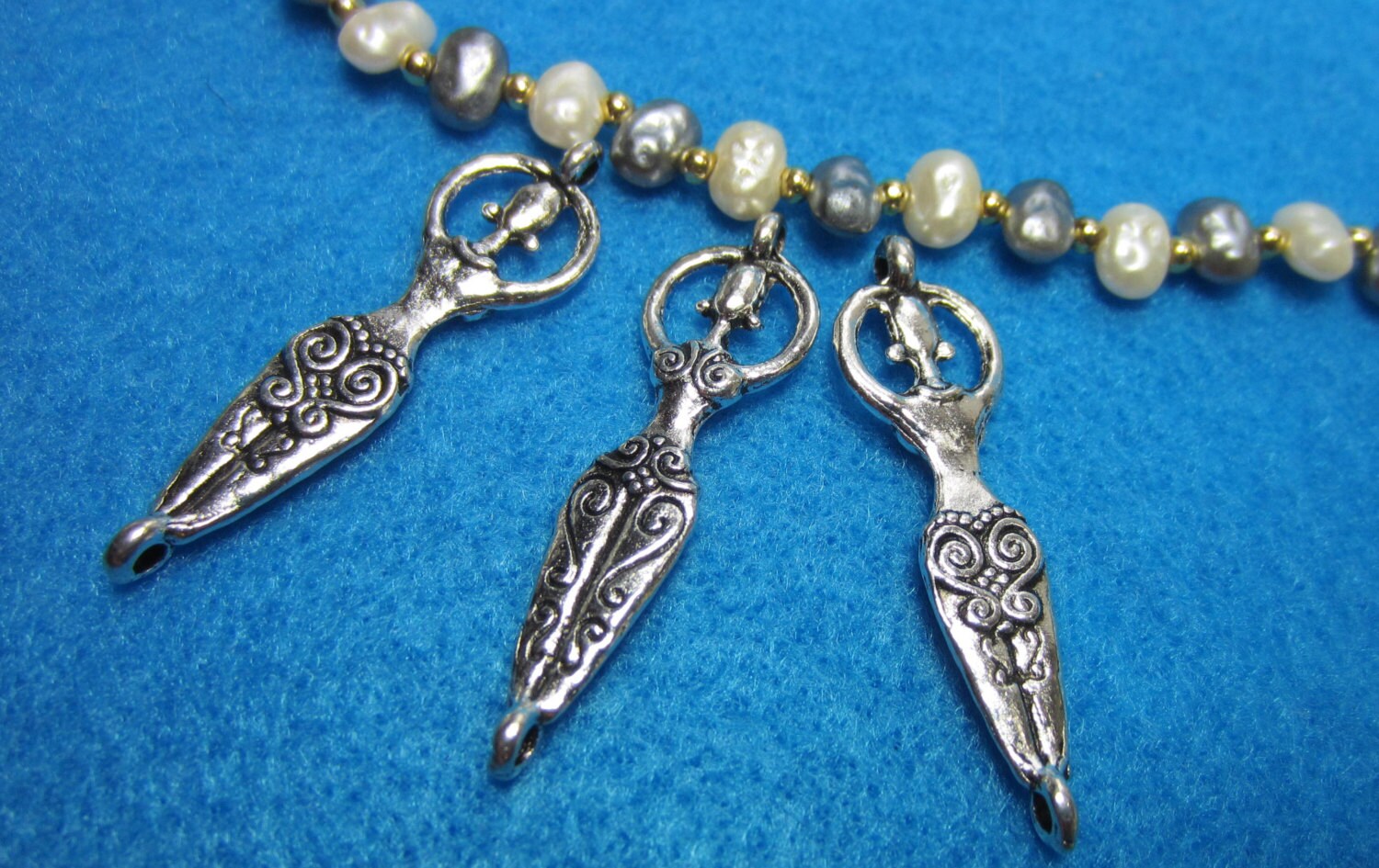 10 Antique Silver Goddess Charms Pagan Goddess Mother Earth Etsy