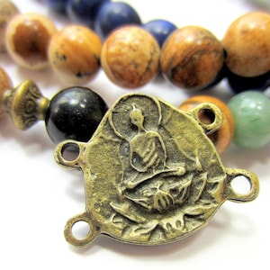 Charms bouddha en bronze antique, Pendentifs en alliage d'inspiration Guanyin 24 mm pour bracelets, colliers et bijoux spirituels, Sans plomb et nickel, Quantité : 10
