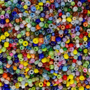 Dyed 12/0 Glass Seed Beads: Mixed Color DIY Jewelry Making - 50g