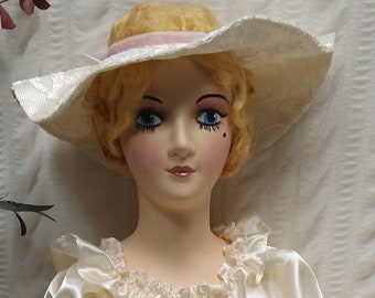 Vintage Boudoir Doll Bed Doll Standard "Keeneye" Composition breast plate head & limbs - Bridget Renee